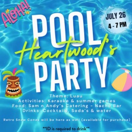 Don’t forget! Our pool party is Friday July 26th from 4-7 PM. We will have food, drinks, games and Karaoke! We can’t wait to see you all there! #residentevent #heartwoodatlockwoodglenapartments #greystarliving #franklintn Instagram post from @heartwoodlockwoodglen on July 20, 2024 10:14:34am